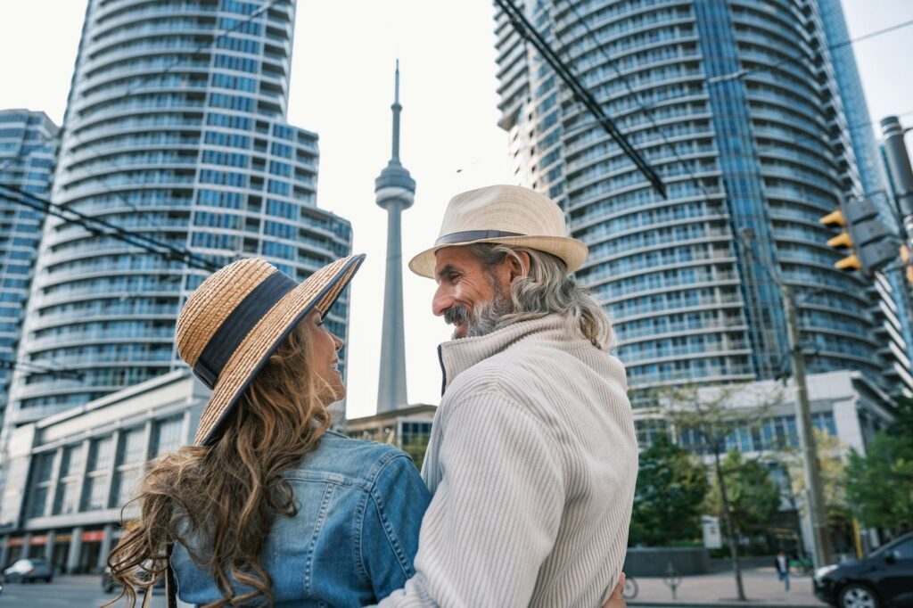Toronto couple enjoying the city