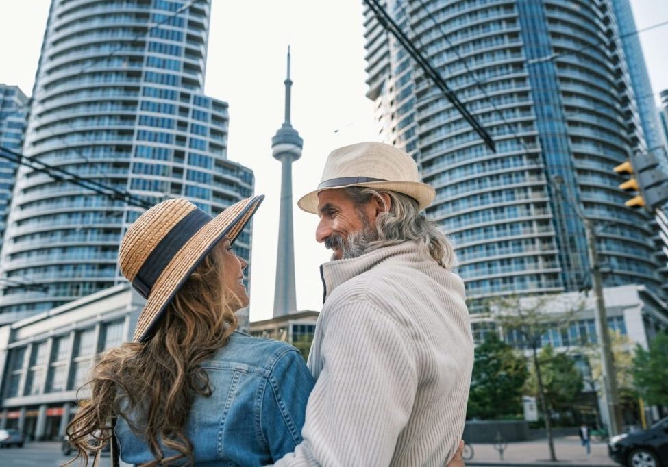 Toronto couple enjoying the city