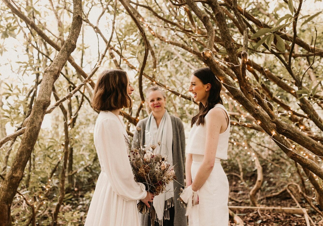 wedding officiant performing ceremony